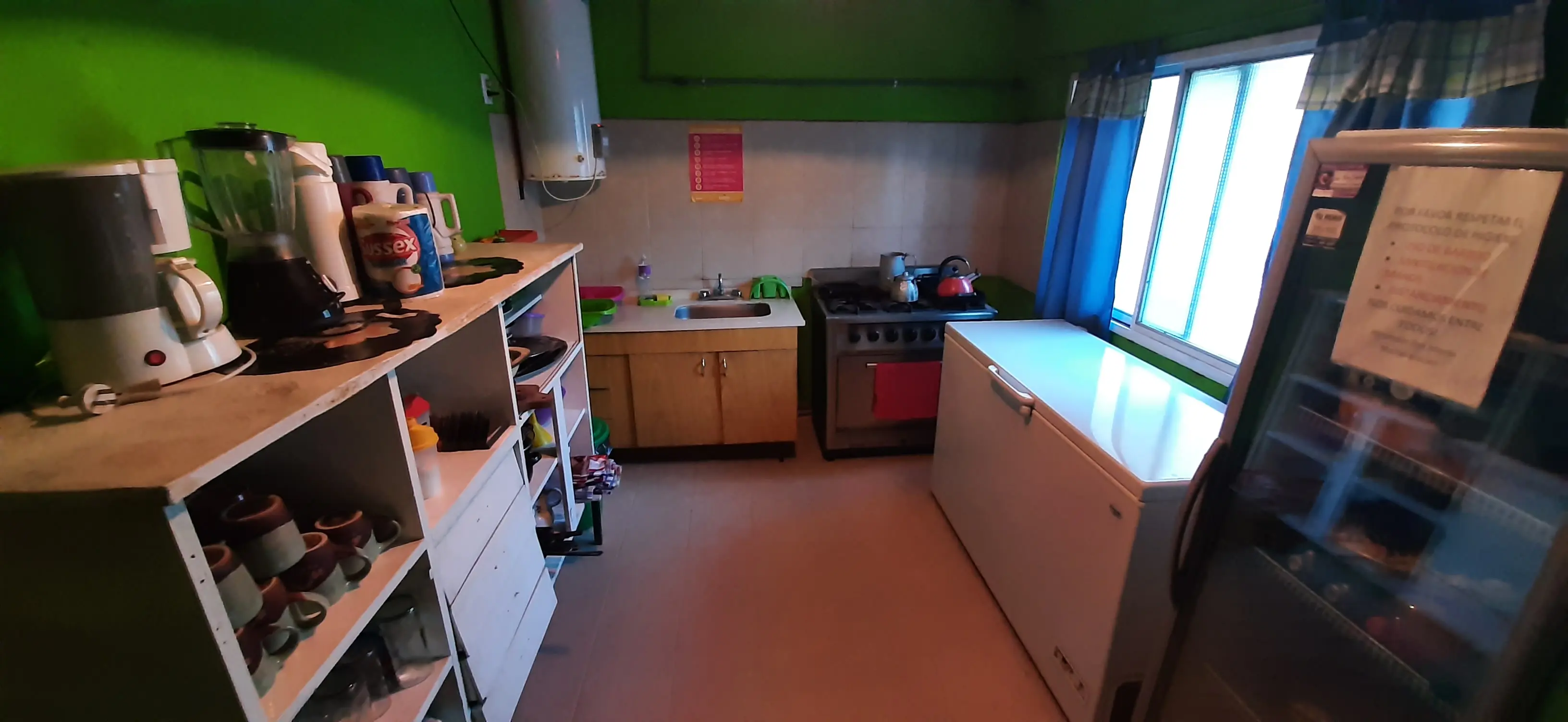 cocina paredes verdes